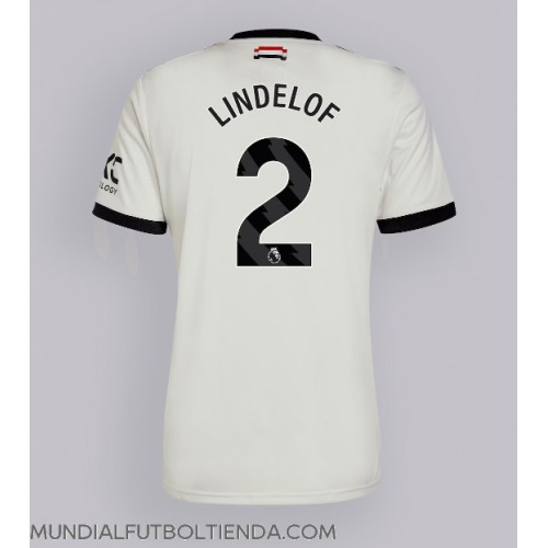 Camiseta Manchester United Victor Lindelof #2 Tercera Equipación Replica 2024-25 mangas cortas